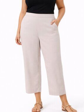 Chico's Pull On Wide Leg Cropped Pants Size 00 (US 2) Travel Work